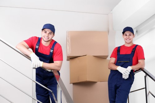 Prepared boxes and furniture ready for a fast local move