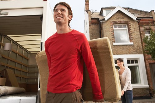 Furniture being safely transported during a Merton removal job