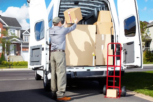 Moving boxes and household items with a local van service