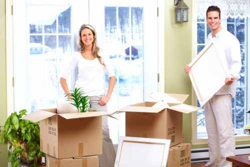 Local removals team preparing a property move in Merton area